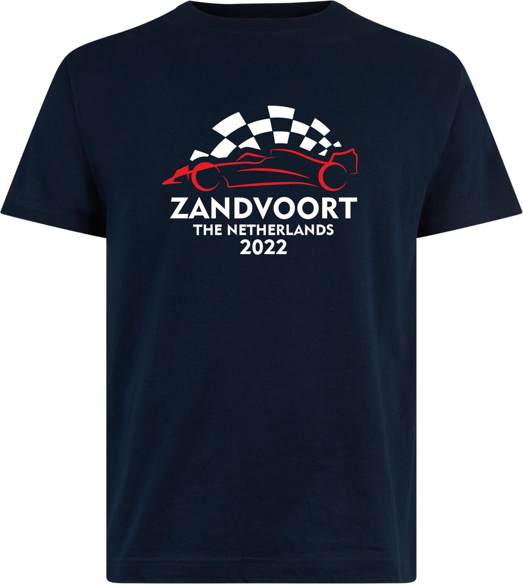 T-shirt Zandvoort 2022 met raceauto | Max Verstappen / Red Bull Racing / Formule 1 fan | Grand Prix Circuit Zandvoort | kleding shirt | Navy | maat 3XL